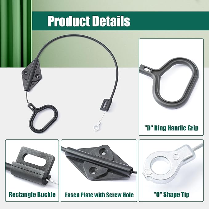 YUXIVCNE 2 Pack Recliner Cable D Ring Handle Recliner Adjustment and Maintenance Replacement for Lazy Boy Handle Cable Release Cable Couch Recliner with 3in Exposed Steel Wire O-end