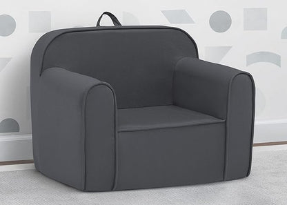 Delta Children Cozee Chair for Kids for Ages 18 Months and Up, Dark Grey