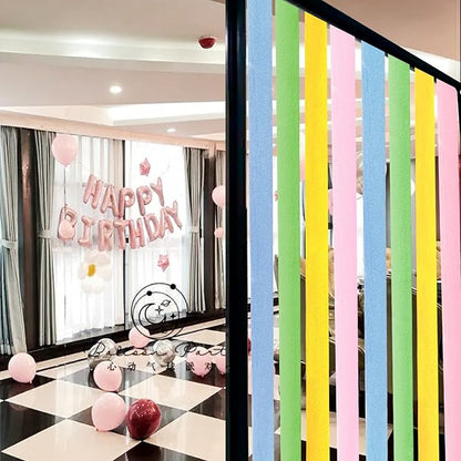 8 Rolls Crepe Paper Streamers Easter Decorations Pink Blue Green Yellow Craft Birthday Party Streamers Spring Themed Party Favors Supplies