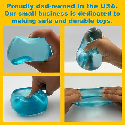 Premium Big Block Squeez'M Cube – 35% Larger Than The Standard Squishy Cube, Toy for Kids & Adults - Sensory Fidget for Stress Relief, Focus & Play – Colorful, Durable, Gift-Ready – ASTM Certified 3+