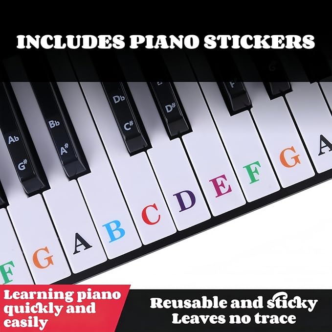 Pianos for Kids Ages 3-7, 37 Keys Toddler Piano with Microphone and Piano Stickers, Music Keyboard Toy for Beginners Boys Girls Christmas Birthday Gift