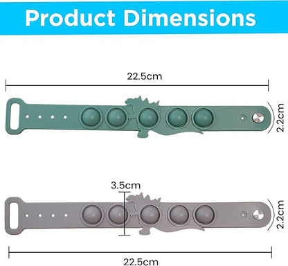 fidgets for Classroom, 2pcs Quiet Silent pop Wristband Watch, Autism Sensory Products, Stress Toys, Silent ADHD Toys for Adults Kids Toddlers