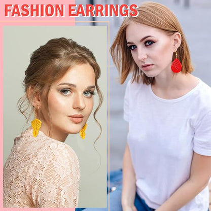 Kajaia 114 Pcs Polymer Clay Earring Cutters Bohemian Polymer Clay Cutters for Earrings Set Jewelry Making Supplies for Women Craft DIY