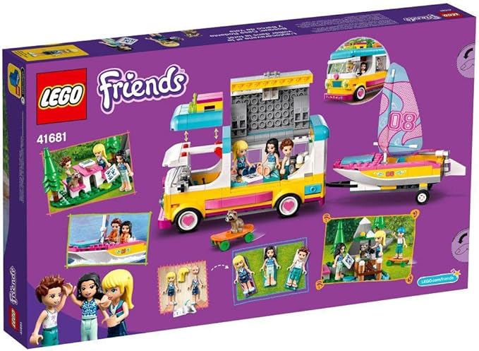 LEGO Friends Forest Camper Van and Sailboat 41681 Building Kit; Forest Toy; New 2021 (487 Pieces)