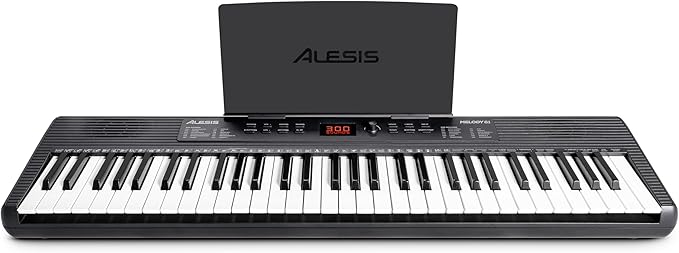 Alesis Melody 61 MK4 Keyboard Piano for Beginners with 61 Keys, Speakers, Stand, Bench, Headphones, Tablet/Sheet Music Stand, 300 Sounds and Music Lessons