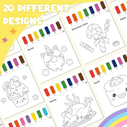 ZMLM Paint with Water Books for Kids - Easter Basket Stuffers Mess Free Coloring Activity for Toddlers - Arts & Crafts Gifts Toys for Valentines Birthday Christmas Boy Girls Ages 4 5 6 7 8(Food)