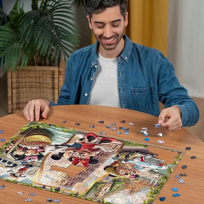 Ravensburger Disney Vacation Mickey & Minnie 1000 Piece Jigsaw Puzzle for Adults - 12000498 - Handcrafted Tooling, Made in Germany, Every Piece Fits Together Perfectly