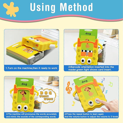 Toddler Toys Talking Flash Cards for 1 2 3 4 5 6 Year Old,Speech Therapy Montessori Toys with 384 Sight Words Learning Educational Gifts,Autism Sensory Toys for Autistic Children
