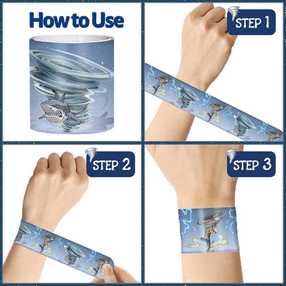 74 PCS Tornado Party Favors, 50 PCS Tornado Stickers 24 PCS Tornado Slap Bracelets Tornado Weather Birthday Party Decorations Supplies for Kids Boys Girls Classroom Rewards