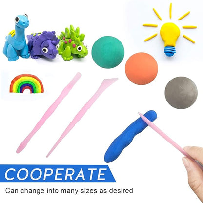 Modeling Clay Kit,DIY Creative Air Dry Clay for Kids,36Colors Ultra Light Magic Clays,with Tools,Fruit Models,Animal Accessories for Art Crafts,Non-Toxic,Non-Stick,Ideal Clay Kits Gift for Girls Boys