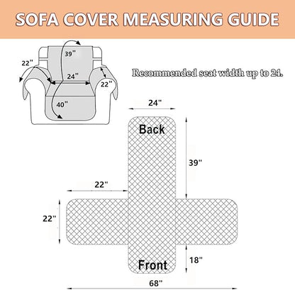 EVENHUG Recliner Sofa Cover Sunflower Sofa Slipcover Washable Couch Cover for Reclining Couch Furniture Protector Cover with Elastic Straps for Pets Kids Dog Cat (Recliner,Orange)