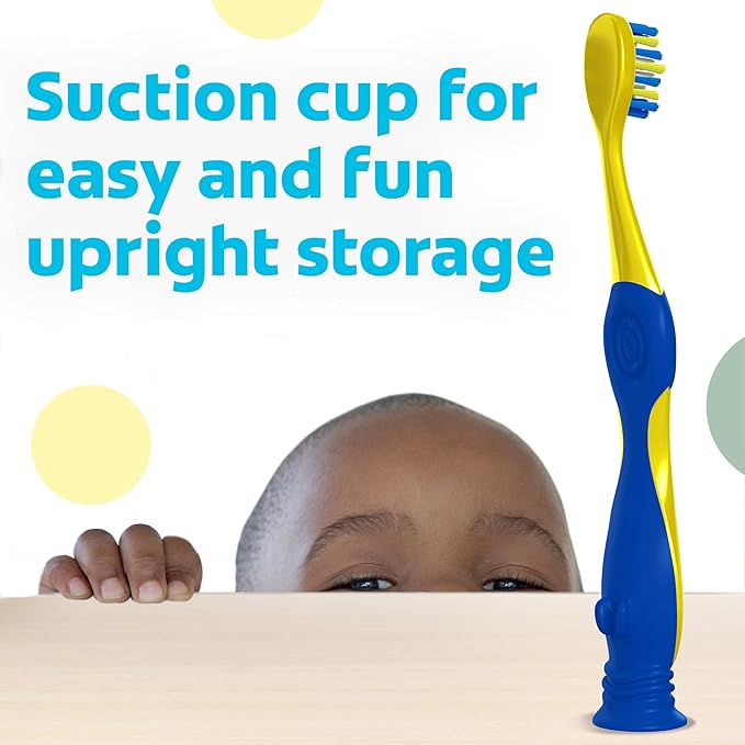 Colgate Bluey Extra Soft Toothbrush for Kids, Kids Toothbrush Pack with Built in Suction Cup Toothbrush Holder, Designed for Children Ages 2 and Up, Extra Soft Bristles, 2 Count (Pack of 5)