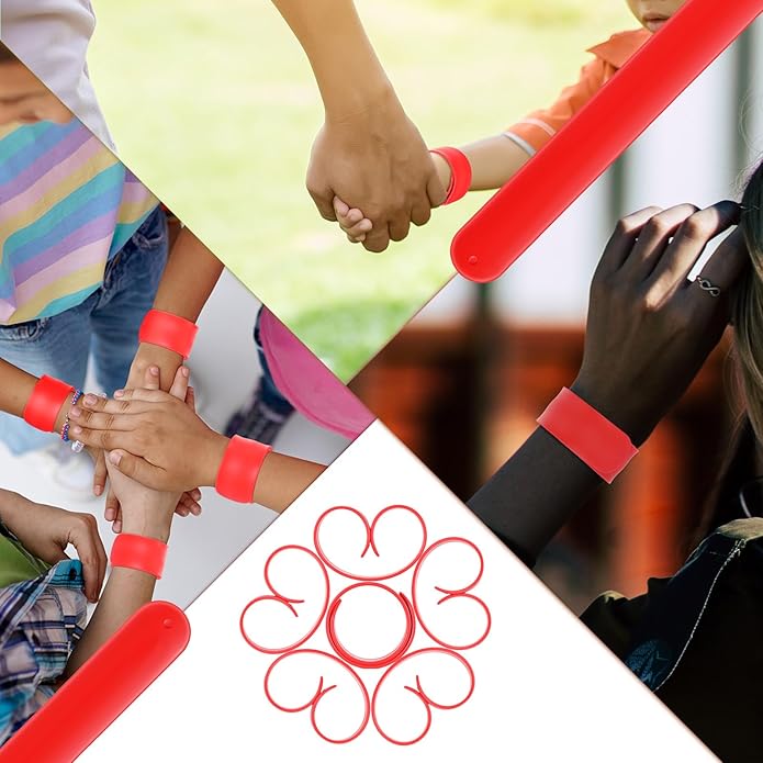 12 Pcs Silicone Slap Bracelets DIY Slap Bands Party Favors Bulk Blank Soft Wristband Wrist Snap Band for Craft Project DIY Painting Birthday Party Halloween Christmas