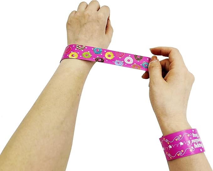 Valentine Slap Bracelets for Kids Valentines Day Slap Bracelets Bulk for Boys and Girls Holiday Slap Bracelet Party Favors Supplies Classroom Prizes Exchanging Gifts (24)