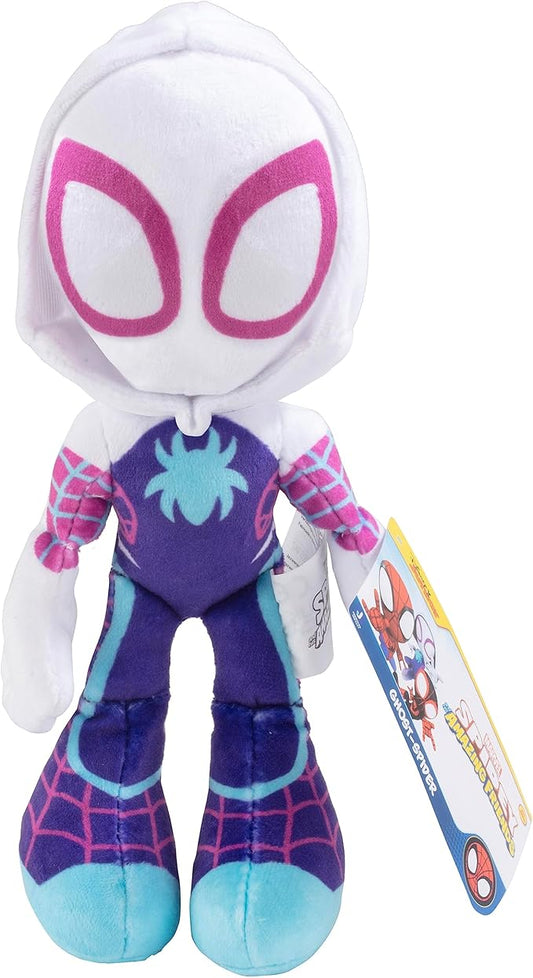 Marvel Spidey and His Amazing Friends 8" Gwen Stacy Ghost Spider Plush - Spider-Man Stuffed Animal Toy Figure - Officially Licensed - Spider-Verse Valentine's Day Gift for Kids, Boys, Girls - 8 Inches