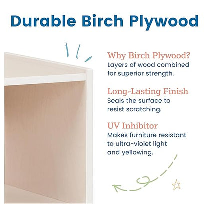 ECR4Kids Play Kitchen Sink, Wooden Playset, White Wash