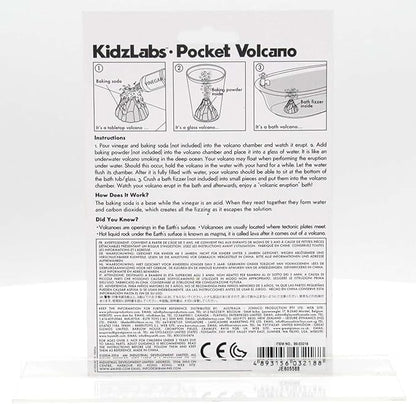 4M: KidzLabs: Pocket Volcano - Create Mini Tabletop Volcanic Eruptions, Baking Soda, Chemical Reactions Kit, STEM Science Activity Set, Kids Ages 5+