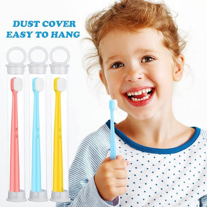 6 Pieces Kids Extra Soft Nano Toothbrush Children Bristles Children Micro Nano Manual Toothbrush Set with 20000 Bristles for Age 1 and Above Boys Girls Gum Protecting Cleaning(Fresh Style)