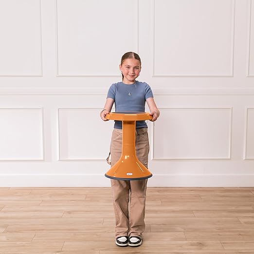 ECR4Kids ACE Active Core Engagement Wobble Stool, 18-Inch Seat Height, Flexible Seating, Orange