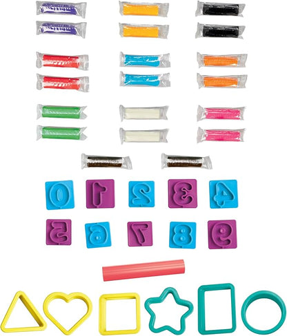 Play-Doh Numbers and Shapes Playset with 17 Tools & 20 Compound Sticks, Kids Arts & Crafts, Preschool Toys, Easter Gifts for Girls & Boys, Ages 3+