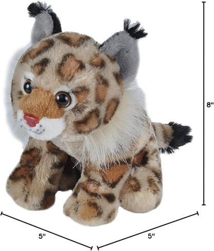 Wild Republic Bobcat Plush, Stuffed Animal, Plush Toy, Gifts for Kids, Cuddlekins, 8 Inches,Multi