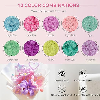 500 Pcs Pipe Cleaners for Crafts – 10 Colors Chenille Stems with Glue Guns & Tape Measure – Perfect for DIY Projects, Holiday & Room Decorations, Arts and Crafts Activities (Macaron, 12in x 8mm)