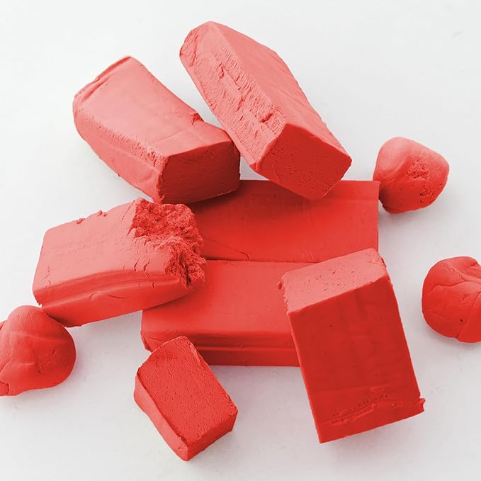 BAZIC Modeling Clay Red Color 1 LB, Light Dough Art Craft, Non Toxic Gift for Artist Kids Toddler Boys Girls, Bulk for Classroom, 1-Pack