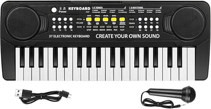 Kid Keyboard Piano - 37 Keys Piano Toys for Kids Beginners Electronic Pianos with Microphone Educational Musical Toy for 3 4 5 6 7 8 Year Old Boys Girls Gift