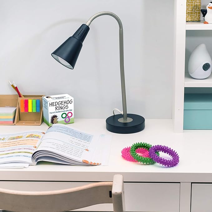 Pick A Toy Sensory Ring and Fidget Toy 3 Pack Pink Purple Green Soft, Flexible Rubber Spikes Suitable Bracelets for Children, Youth, and Adults