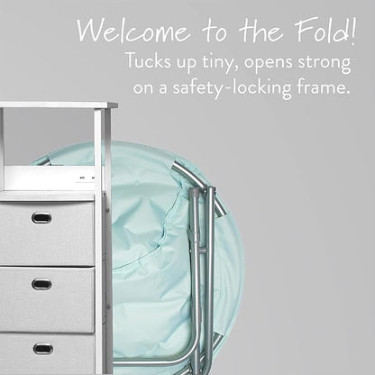 Urban Lifestyle Micromink Saucer Chair, Light Blue Mint