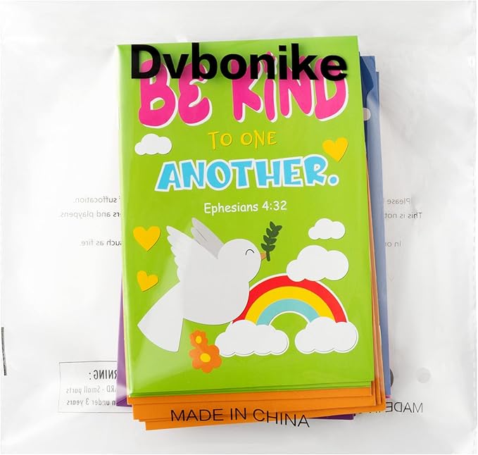 Dvbonike 48Pcs Bible Coloring Books - Religious Theme DIY Color-in Pages with Inspirational Words Drawing Holiday Christian Activity Supplies for Sunday School Classroom Rewards Artwork Gift for Kids