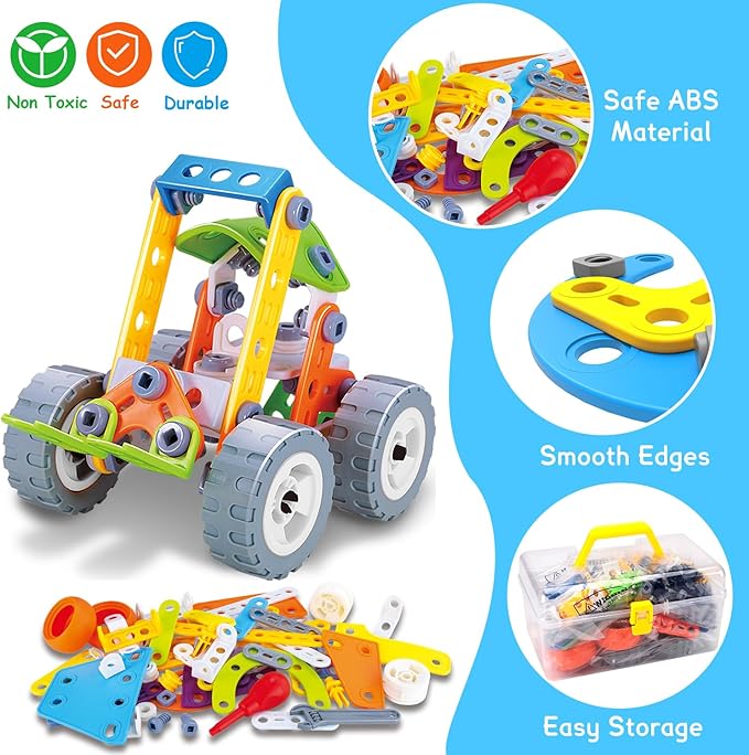 10 in 1 STEM Toys for 4 5 6 7 8+ Year Old Boy Girl Birthday Gifts Building Toys for Kids Ages 4-8 5-7 6-8 Educational Learning Stem Activities for Boys 3-5 4-6 8-10 Creative Games Easter Idea Gift