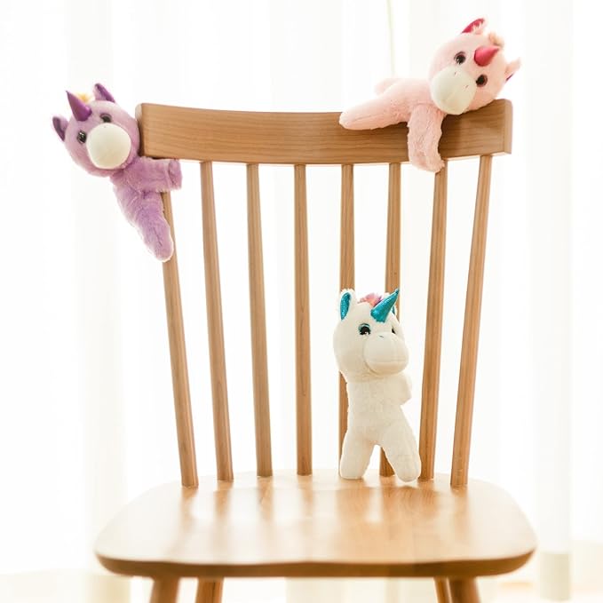 Unicorn Slap Bracelets Stuffed Animals - Plush Toy for Kids and Teens, Toddler Bed and Stroller Toys, Purple,8.5"
