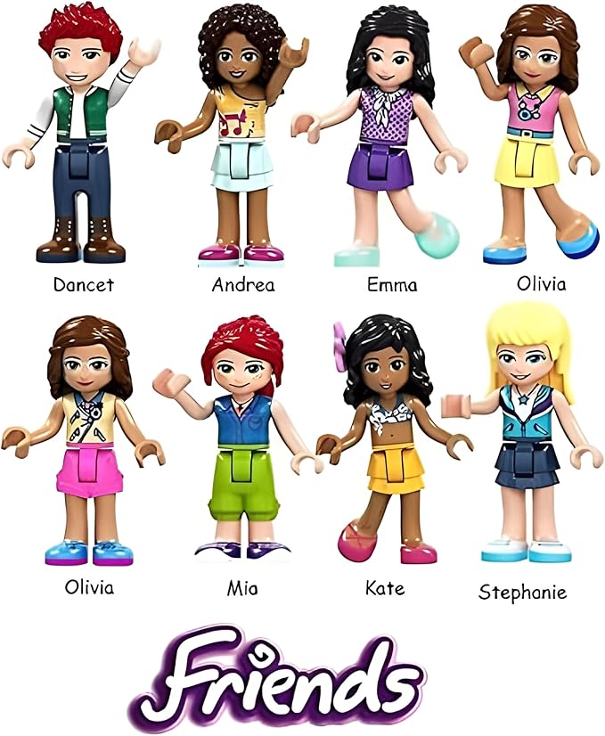 LEGO Friends Girl Female Male Minifigures - Lot of 6 Random Figures (No Duplicates)