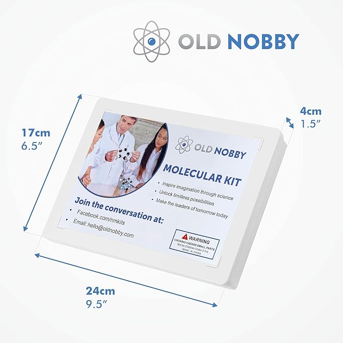 Old Nobby Lessons in Chemistry Model Kit - 239 Pc Molecular Model Kit Organic Chemistry for Students - Complete Molecular Model Kit, Chemistry Set for STEM, Visualizing Bonds and Structures