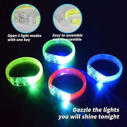 35pcs Glow Bracelets Glow in The Dark Party Supplies Bracelets Toys for Kids Birthday Halloween Christmas Party Favors