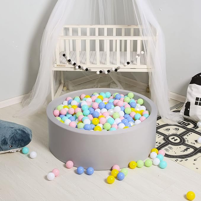 GOGOSO Ball Pit Balls for Toddles, Kids Plastic Balls for BallPit, Pool, Baby Party Accessories, Birthday Decoration 50 100 200 500 1000