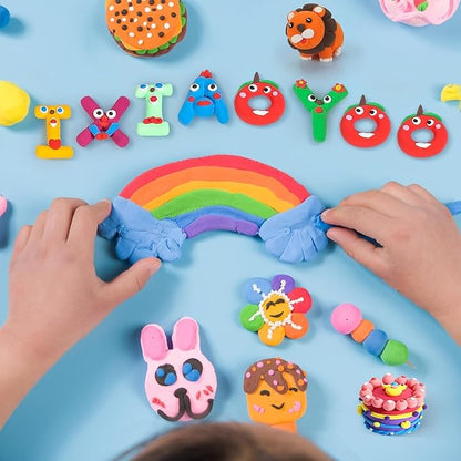Air Dry Clay - 78 Colors Magic Clay, Modeling Clay Starter Kit, Safe & Non-Toxic, Colorful DIY Clay for Kids, with Accessories and Sculpting Tools, Great Gift for Boys & Girls