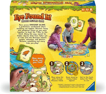 Ravensburger Dinosaur Island Eye Found It! Board Game - Engaging Family Fun | Colorful Dinosaur Scenery | Skill-Building Game | FSC-Certified Materials