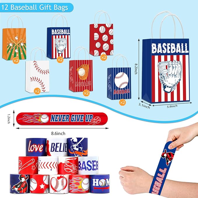 Party Favors, 112Pcs Birthday Party Decorations include a Face Stickers, Slap Bracelets, Masks, Gifts Boxes, Stamps, Stickers Best Gift Bag Filler for Themed Party