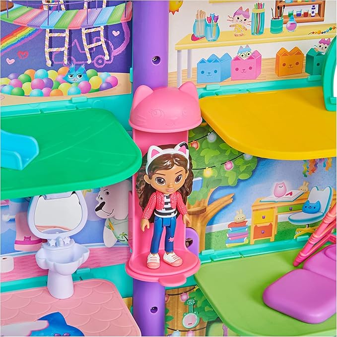 Gabby’s Dollhouse, Purrfect Dollhouse with 15 Pieces including Toy Figures, Furniture, Accessories and Sounds, Kids Toys for Ages 3 and up