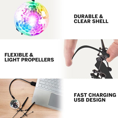 Force1 Orbiter 2pk Flying Orb Ball Hand Operated Drones for Kids - 2pk Mini UFO Drone Toys with Remote, Rechargeable LED Indoor Floating Hover Hand Controlled Orb Toys