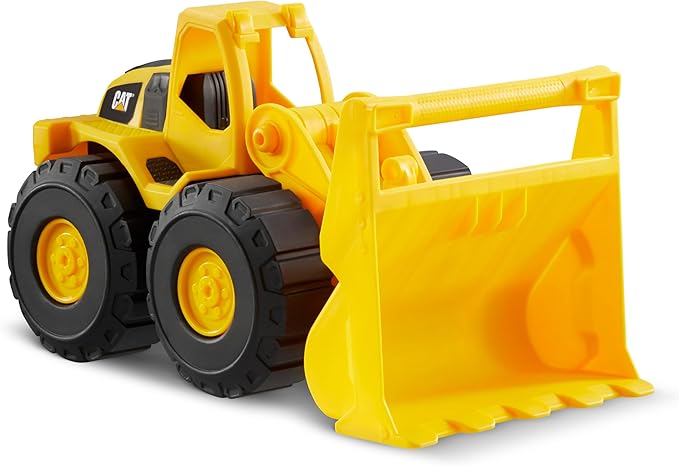 CAT Construction Toys, Construction Fleet 10" Front Loader Toy - Real Working Parts, Indoor/Outdoor, Sturdy Plastic Construction for 2+ Year Old Boys