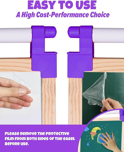 JOYOOSS Art Easel for Kids Art Easel Kids Easels for Toddlers,Wooden Kid Easel with Paper Roll - Chalkboard for Kids Adjustable Double Sided Kids Dry Erase Board, Toddler Art Easel for Kids Ages 4-8