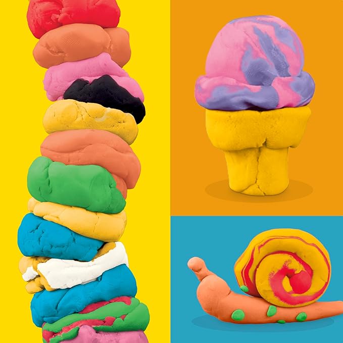 Play-Doh 9 Pack Favorite Color Set, Assorted Colors, 2 & 4 Ounce Modeling Compound Cans, Kids Arts & Crafts, Preschool Toys for 2 Year Old Girls & Boys & Up (Amazon Exclusive)
