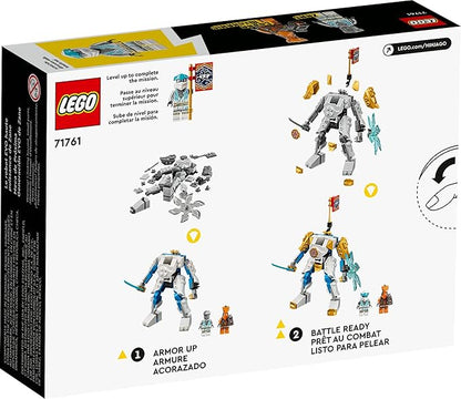 LEGO NINJAGO Zane’s Power Up Mech EVO Action Figure with Cobra Snake and Zane Minifigure, 71761 Collectible Mission Banner Series, Ninja Toys for Kids