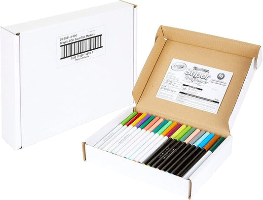 Crayola Supertips Washable Markers (80ct), Bulk Teacher Supplies for Classrooms, Kids Markers for Back to School, Ages 3+ [Amazon Exclusive]