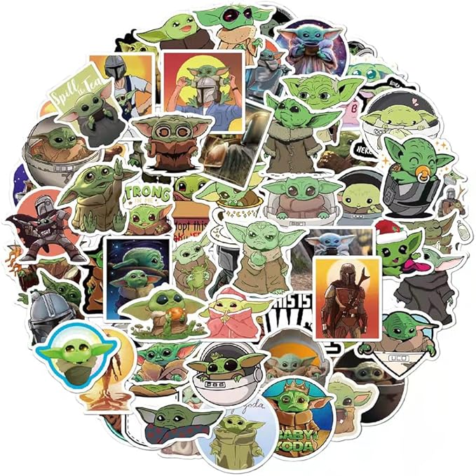 Baby Yoda Birthday Party Supplies, 109 Pack Party Favors - 12 Pack Bracelets, 12 Pack Keychains, 12 Pack Button Pins, 1 Pack Tattoo Sticker Set of 72 Stickers for Birthday Party Decorations