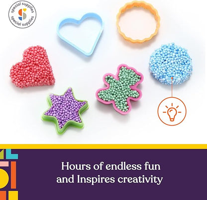 Special Supplies Fun Foam Modeling Foam Beads Play Kit, Children’s Educational Clay for Arts Crafts Kindergarten, Preschool Kids Toys Develop Creativity, Motor Skills (10-Pack)