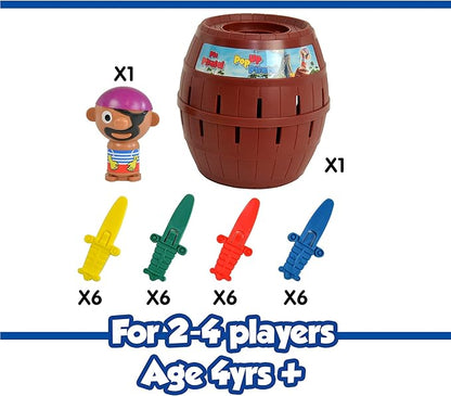 TOMY Pop Up Pirate Board Game - Swashbuckling Kids Games for Family Game Night - Christmas Gifts for Kids Fun Christmas Games and Ideas for Holiday Gifts - Family Board Games for Kids Ages 4 and Up